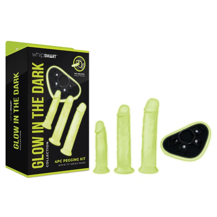 ShhhWndsr Dildos WhipSmart Glow In The Dark 4pc Pegging Kit