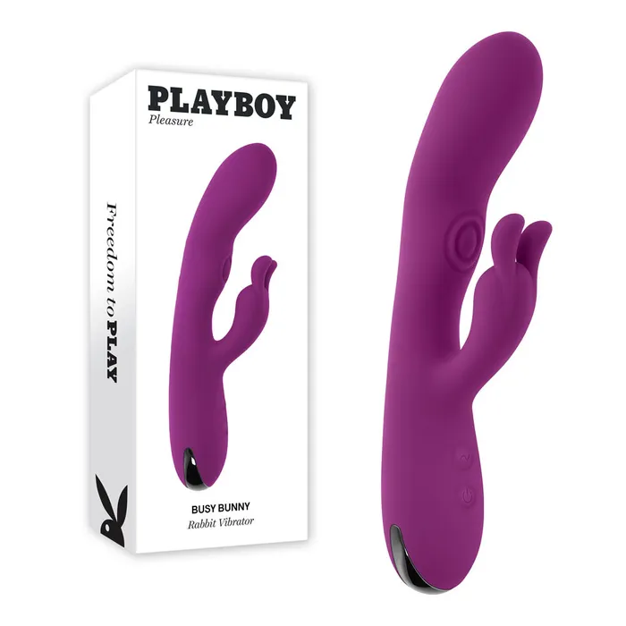 ShhhWndsr Female Sex Toys Playboy Pleasure BUSY BUNNY 226 cm USB Rechargeable Rabbit Vibrator with Tapping Shaft