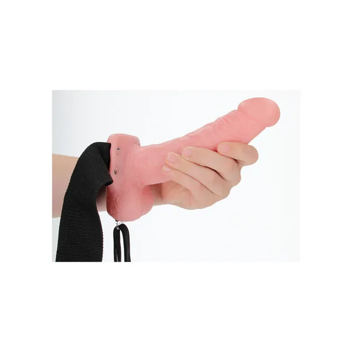 ShhhWndsr Female Sex Toys REALROCK 18 cm Hollow StrapOn with Balls Flesh ShhhWndsr Female Sex Toys REALROCK 18 cm Hollow StrapOn with Balls Flesh