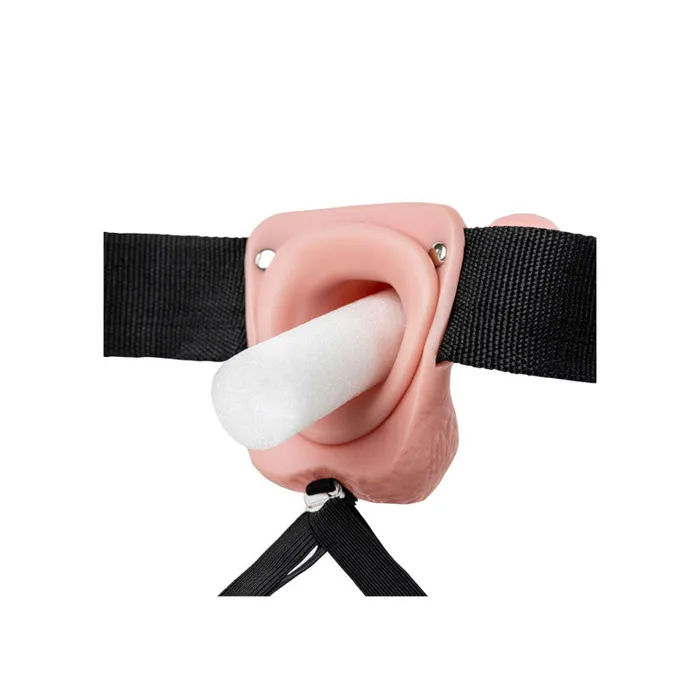 ShhhWndsr Female Sex Toys REALROCK 18 cm Hollow StrapOn with Balls Flesh ShhhWndsr Female Sex Toys REALROCK 18 cm Hollow StrapOn with Balls Flesh