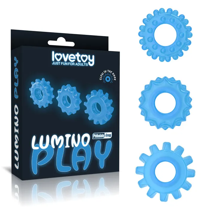 ShhhWndsr Lumino Play Penis Rings 3 Pack Male Sex Toys