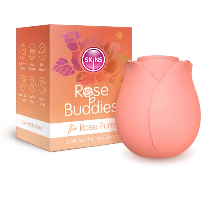 ShhhWndsr Vibrators Skins Rose Buddies PURRZ Clit Stim Rose Pink