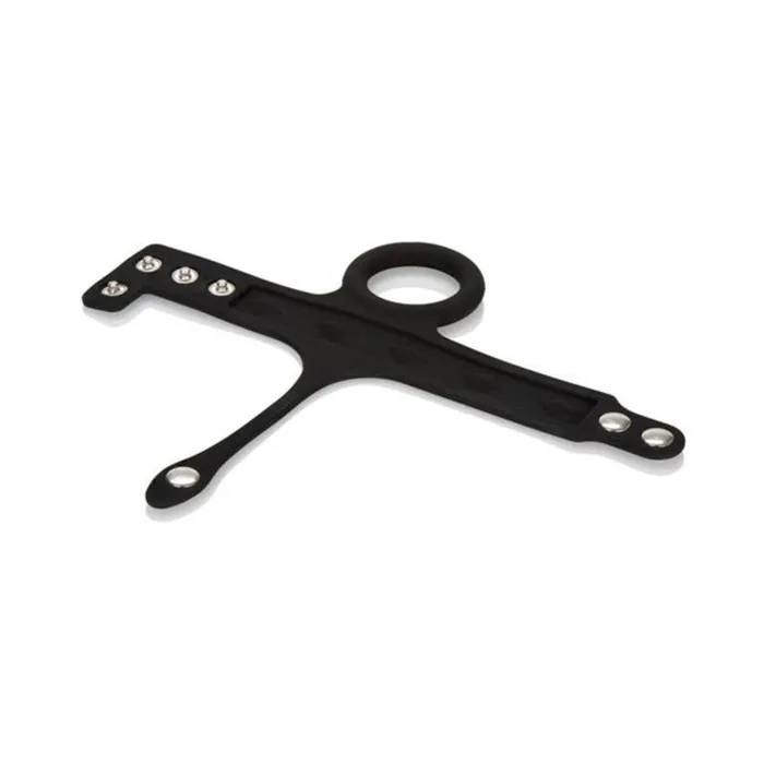 Silicone Tri Snap Scrotum Ball Spreader Black Fairvillacom Anal
