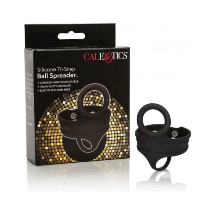 Silicone Tri Snap Scrotum Ball Spreader Black Fairvillacom Anal