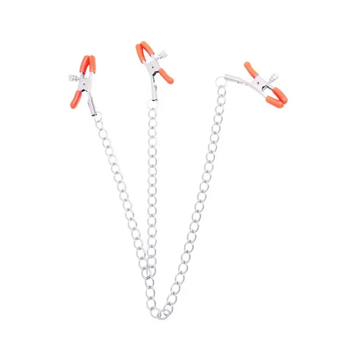 Triple Your Pleasure Nipple Clitoral Clamps Chain Fairvillacom Female Sex Toys Triple Your Pleasure Nipple Clitoral Clamps Chain Fairvillacom Female Sex Toys