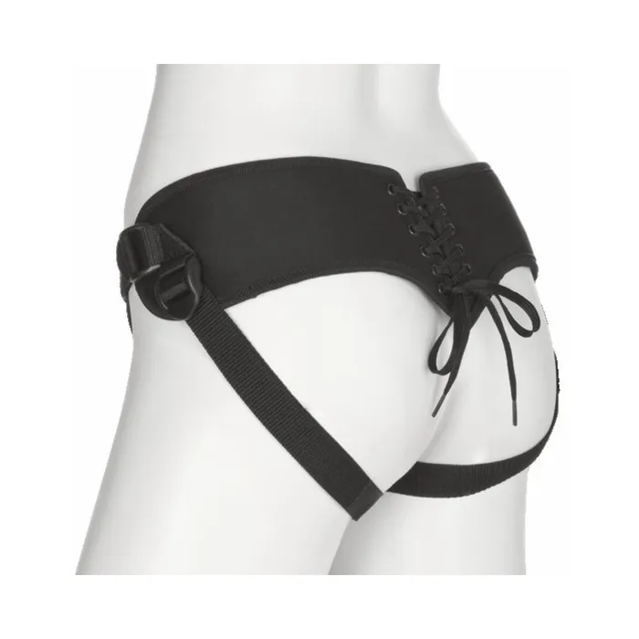 VacULock Corset Harness Black Fairvillacom Dildos