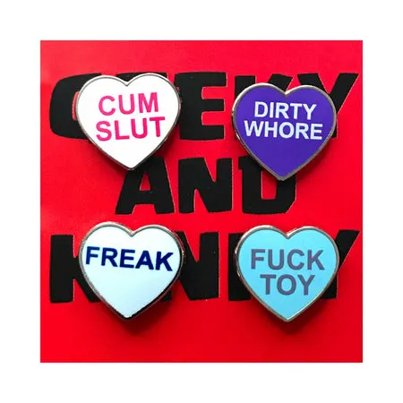Vibrators Fairvillacom Geeky Kinky Heart Pin 4Pack Cum Slut Dirty Whore Freak Fuck Toy Vibrators Fairvillacom Geeky Kinky Heart Pin 4Pack Cum Slut Dirty Whore Freak Fuck Toy