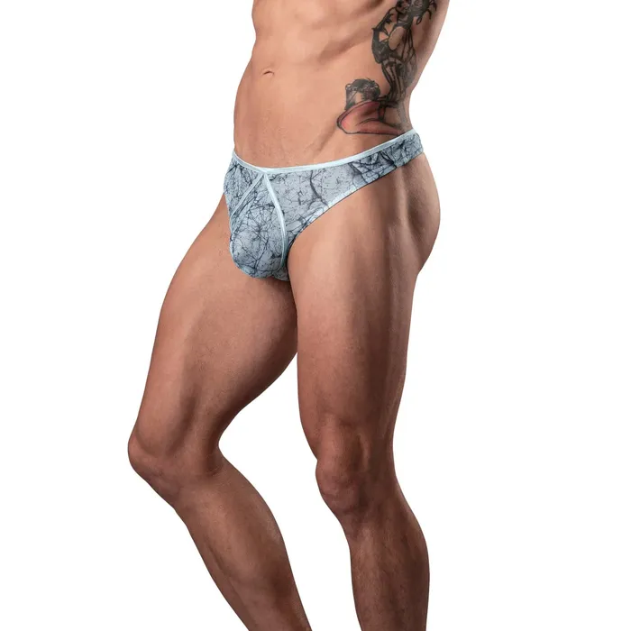 Vibrators Fairvillacom MARBLE MESH MINI THONG LIGHT BLUE LXL