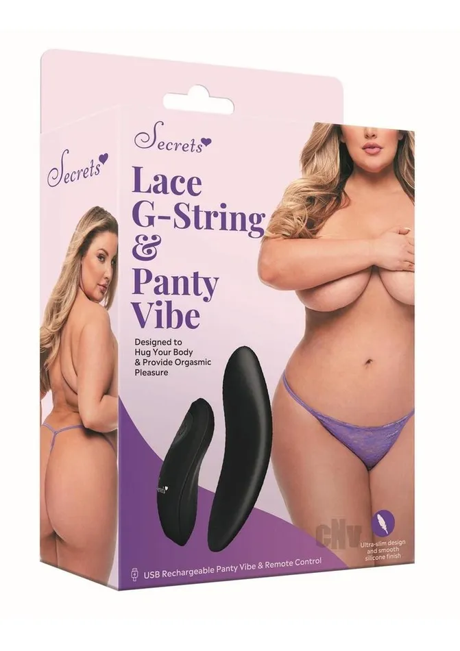 Vibrators Fairvillacom Secret Lace Gstring Panty Vibe Qs Purple