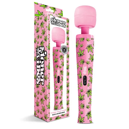 Vibrators Fairvillacom Stoner Vibes Wacky Weed Wand Massager Pink Kush
