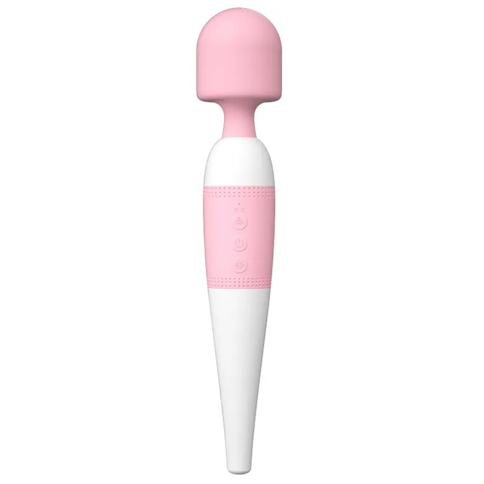 Wand Vibrator with Licking Tongue Vibrating Head Amovibe Female Sex Toys