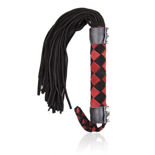 Whip Leather short with wrist strap assorted colours ShhhOb Female Sex Toys