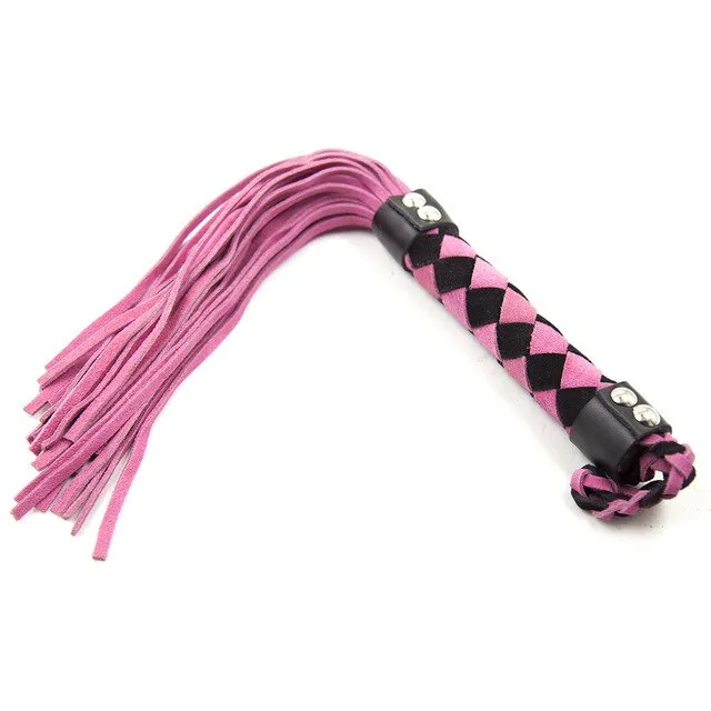 Whip Leather short with wrist strap assorted colours ShhhOb Female Sex Toys