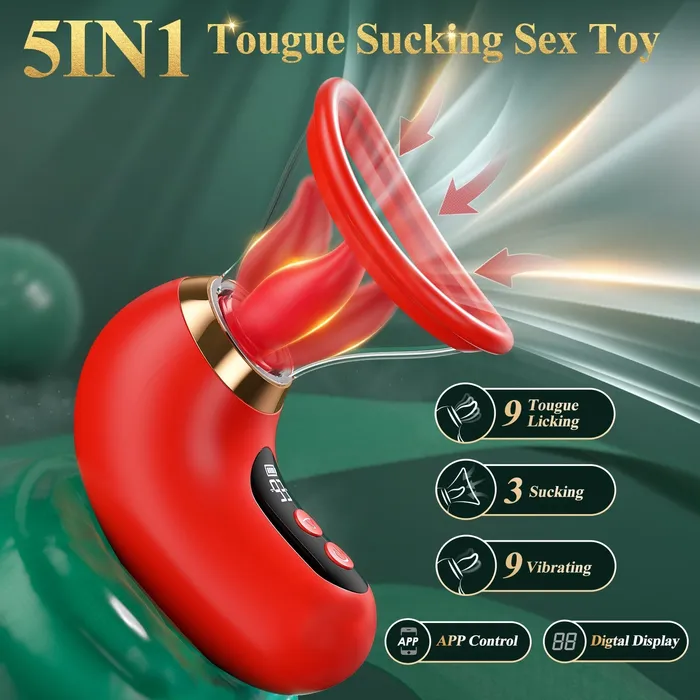 3in1 KlitorisVibrator zum Saugen und Lecken der Zunge mit AppSteuerung Sohimi Female Sex Toys 3in1 KlitorisVibrator zum Saugen und Lecken der Zunge mit AppSteuerung Sohimi Female Sex Toys