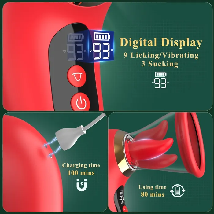 3in1 KlitorisVibrator zum Saugen und Lecken der Zunge mit AppSteuerung Sohimi Female Sex Toys 3in1 KlitorisVibrator zum Saugen und Lecken der Zunge mit AppSteuerung Sohimi Female Sex Toys