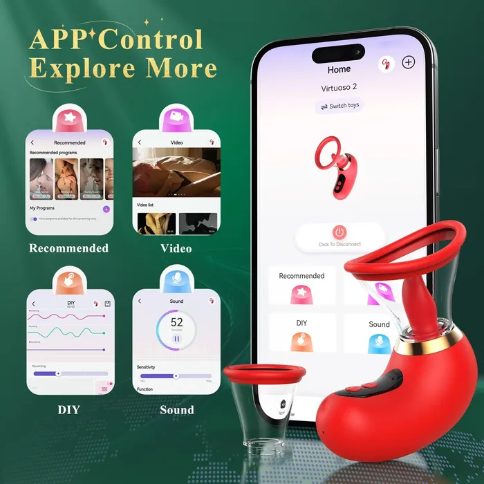 3in1 KlitorisVibrator zum Saugen und Lecken der Zunge mit AppSteuerung Sohimi Female Sex Toys 3in1 KlitorisVibrator zum Saugen und Lecken der Zunge mit AppSteuerung Sohimi Female Sex Toys