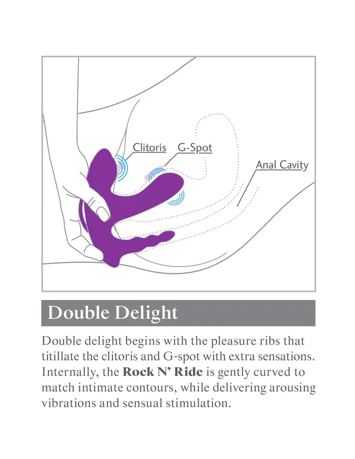 3Some Vibrators Threesome Rock N Ride Triple Stimulation Vibe