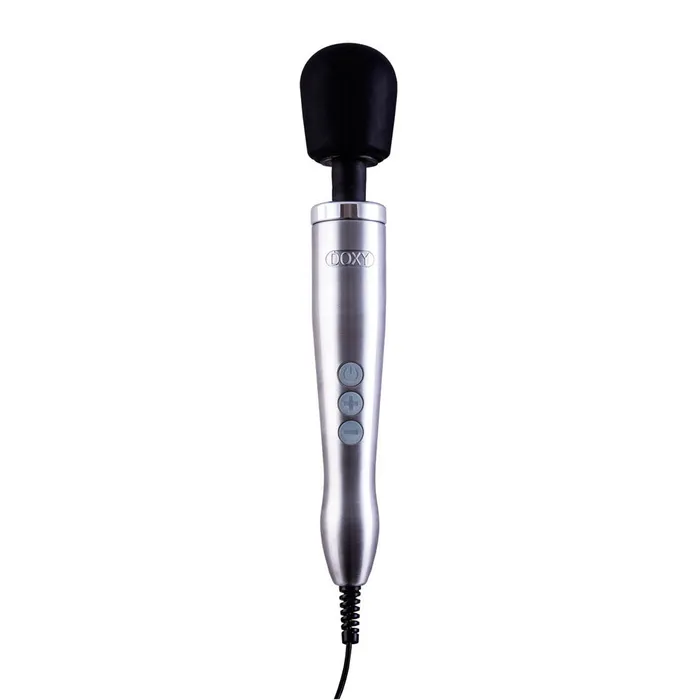 Anal Doxy Wand Massagers Silver Doxy Die Cast Wand Massager UK Plug