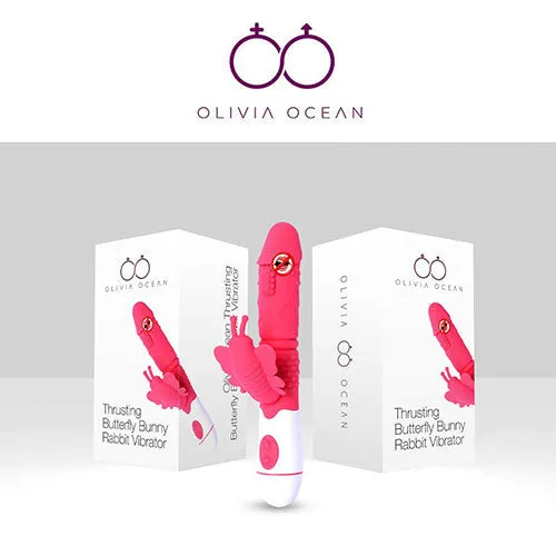 Anal Olivia Ocean Vibrating Rampant Rabbit Pink Onyx Dildo 7 inch Rampant Sex Butterfly