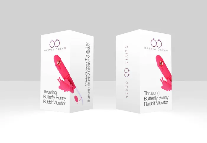 Anal Olivia Ocean Vibrating Rampant Rabbit Pink Onyx Dildo 7 inch Rampant Sex Butterfly