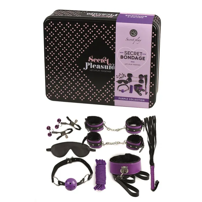 Anal Various Toy Brands Secret Bondage Kit Black And Purple Collection