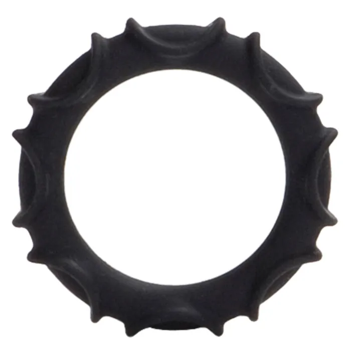 Atlas Silicone Cock Ring Black California Exotic Male Sex Toys