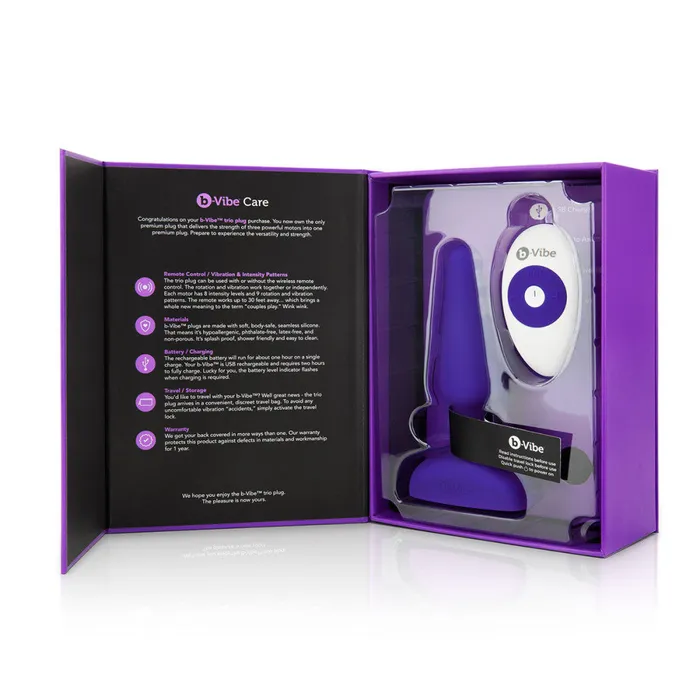 BVibe Anal BVibe Purple Trio Plug