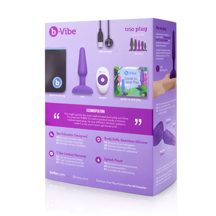 BVibe Anal BVibe Purple Trio Plug