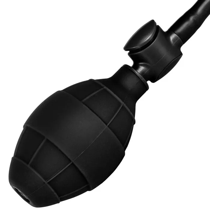 Black Booty Call Pumper Silicone Small Inflatable Butt Plug California Exotic Anal