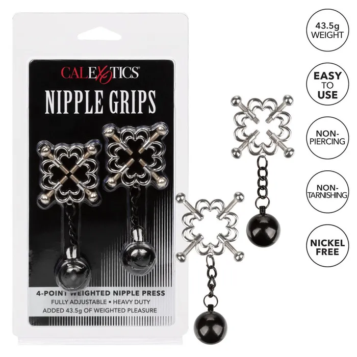 California Exotic Female Sex Toys Nipple Grips 4 Point Weighted Nipple Press California Exotic Female Sex Toys Nipple Grips 4 Point Weighted Nipple Press