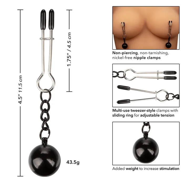 California Exotic Female Sex Toys Nipple Grips Weighted Tweezer Nipple Clamps California Exotic Female Sex Toys Nipple Grips Weighted Tweezer Nipple Clamps