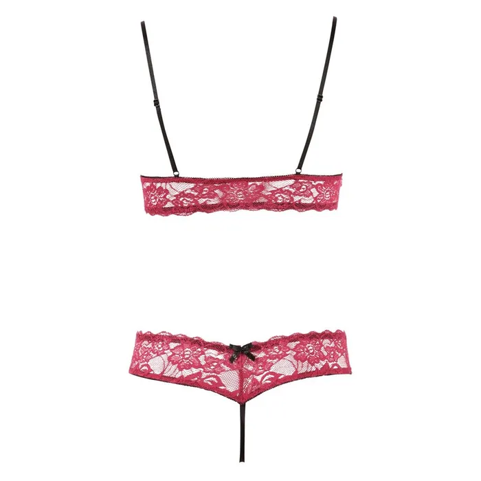 Cottelli Bra Set Open Cup and Crotchless Set Cottelli Collection Anal Cottelli Bra Set Open Cup and Crotchless Set Cottelli Collection Anal