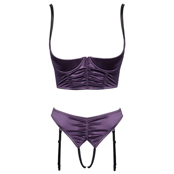 Cottelli Collection Anal Cottelli Satin Quarter Cup Bra Set