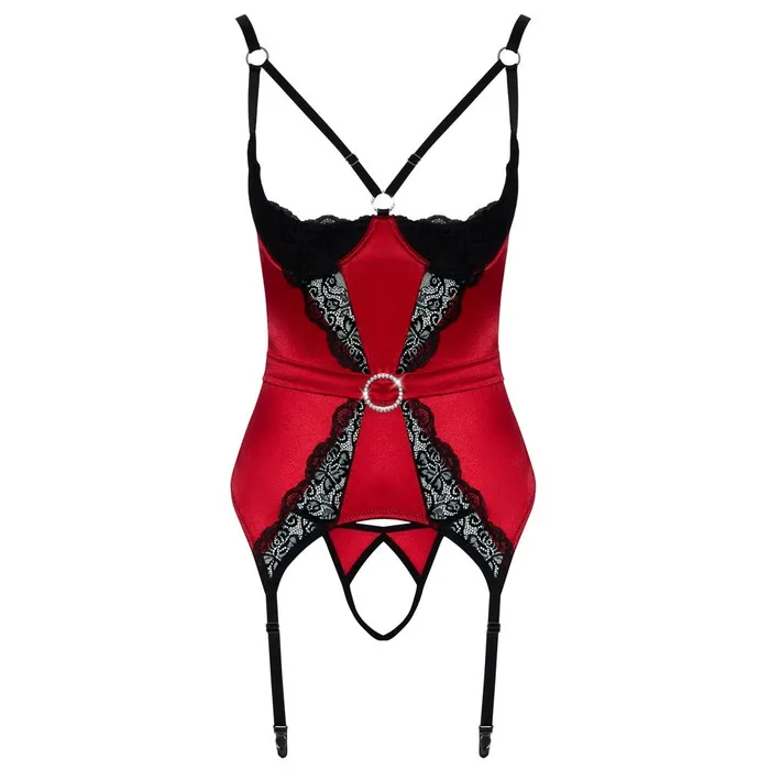 Cottelli Collection Vibrators Cupless and Crotchless Basque