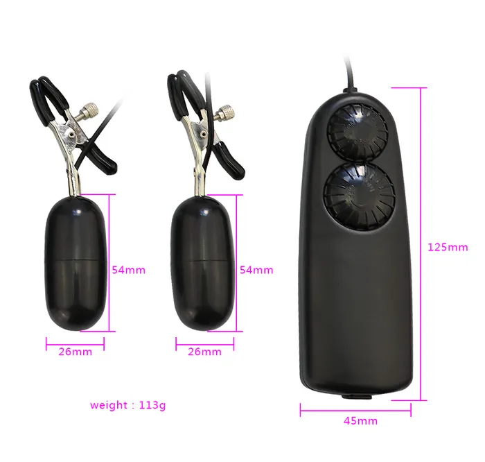 Couples Olivia Ocean Vibrating Mult Speed Nipple clamps Bondage Sex toy for HimHer
