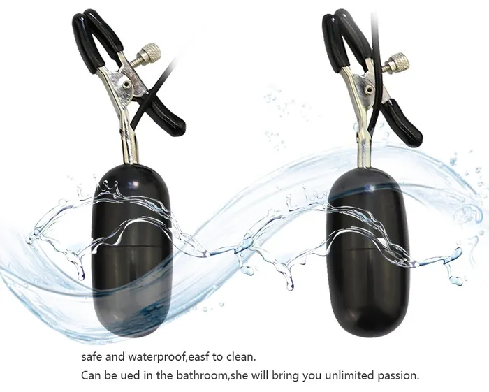 Couples Olivia Ocean Vibrating Mult Speed Nipple clamps Bondage Sex toy for HimHer