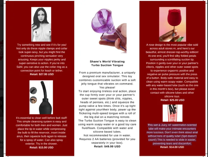 Cyber Monday Man Woman Adult Pleasure Mystery Box BOGO SP Subscription Vibrators