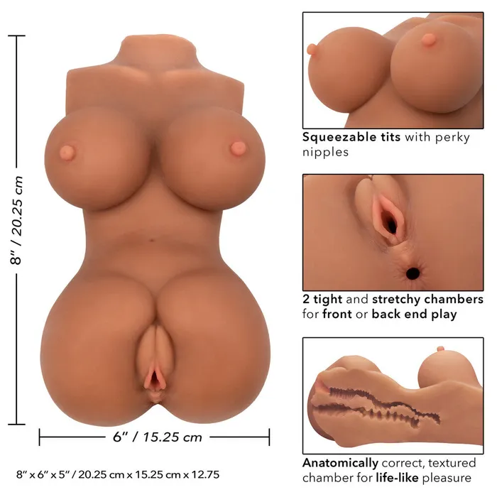 Dildos California Exotic Stroke It Body Banger Flesh Brown