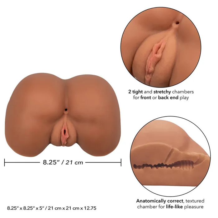 Dildos California Exotic Stroke It Life Size Ass Flesh Brown