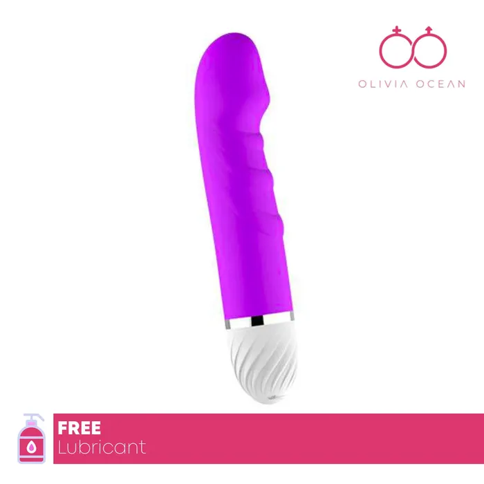 Female Sex Toys OliviaOcean Realistic 6 Inch Vibrator with Adjustable Speeds and Soft Feel