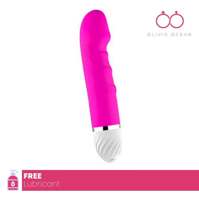Female Sex Toys OliviaOcean Realistic 6 Inch Vibrator with Adjustable Speeds and Soft Feel