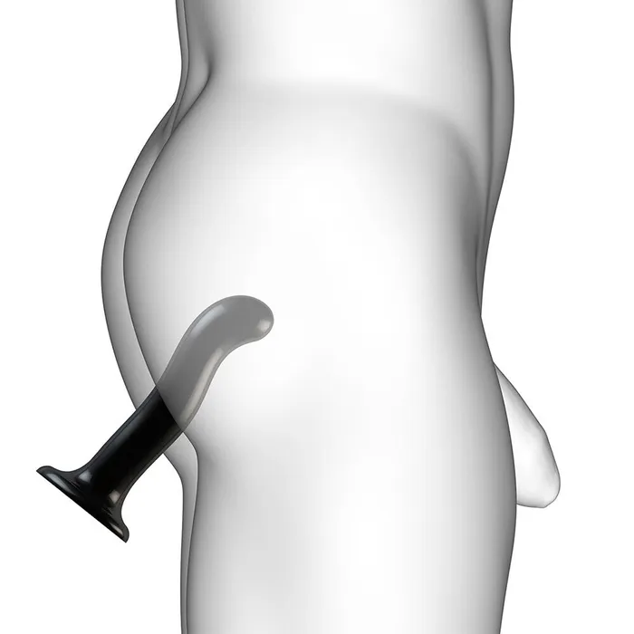 Female Sex Toys Strap On Me Strap On Me Prostate and G Spot Curved Dildo XLarge Black