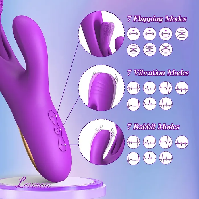 Flapping Vibrator Dildo for Women G Spot Rabbit Vibrator with 7 Vibration 7 Flapping Modes Sey Toy Shop Female Sex Toys