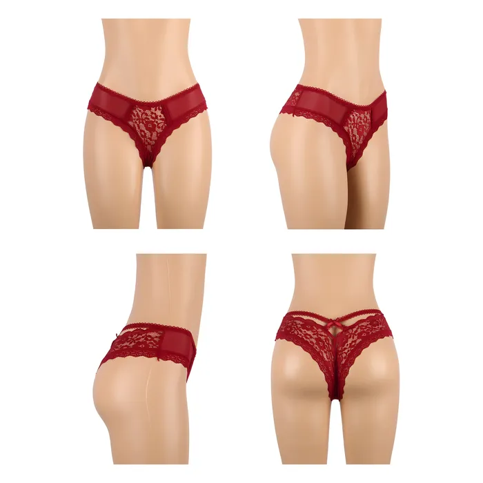 FLIRT Vibrators Tanga de encaje floral sexy y elegante