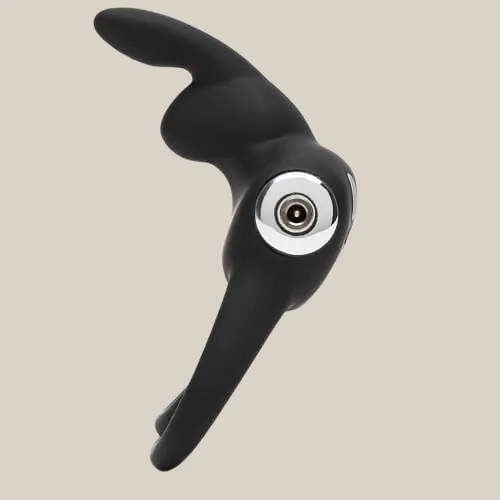 Happy Rabbit Couples Stimulating USB Rechargeable Rabbit Love Ring Black Happy Rabbit Vibrators