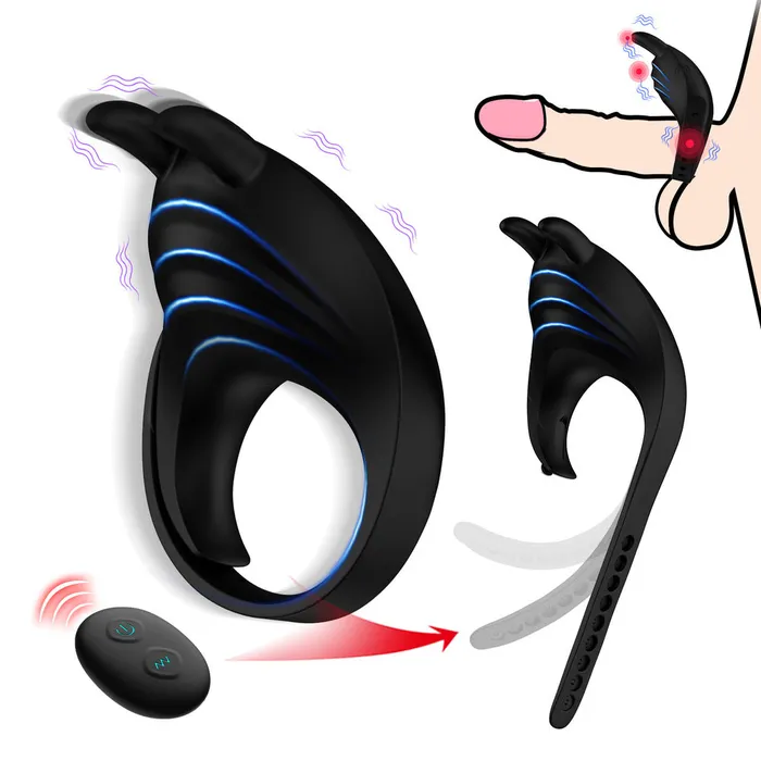 Hgod Male Sex Toys Adjustable Silicone Vibration Cock Ring