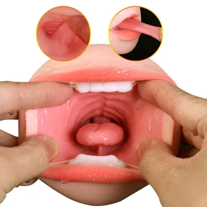 Kinkstasy Male Sex Toys Fill My Mouth Super Realistic BJ Masturbator