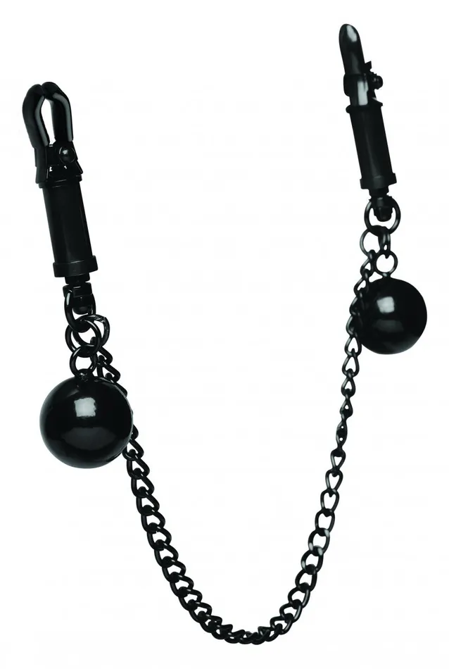 Kinkstasy Male Sex Toys Isabella Sinclaire Sadistic Clamps with Ball Weights and Chain
