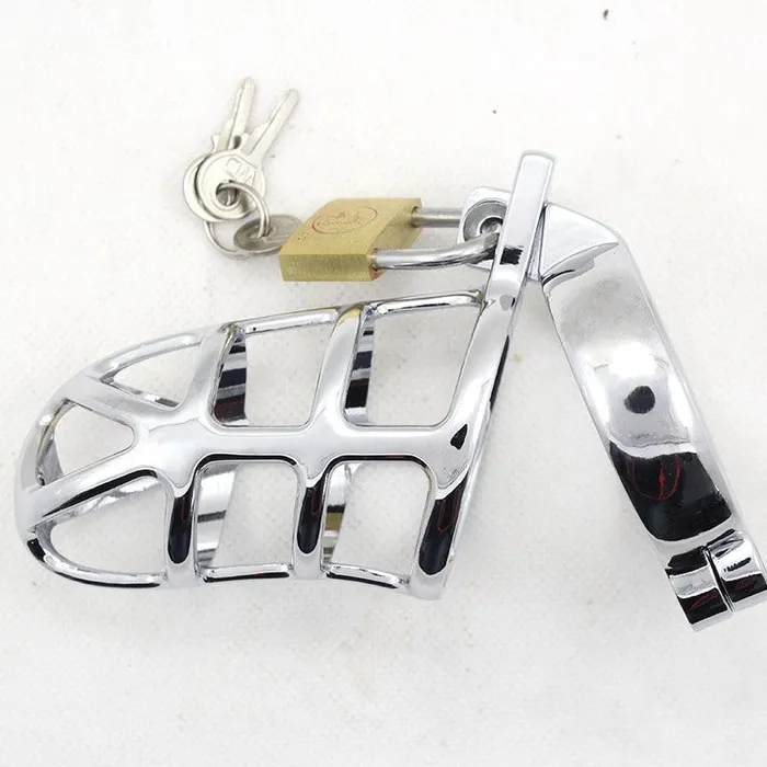 Kinkstasy Male Sex Toys The Cold Steel Cock Cage Male Chastity Device