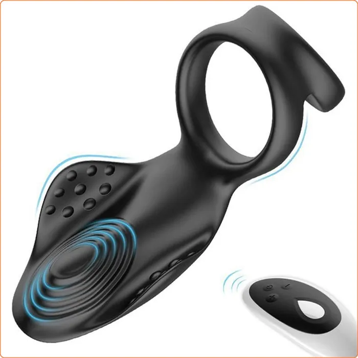 LoveLife SexToys Male Sex Toys Rechargeable Silicone Dual Penis Ring